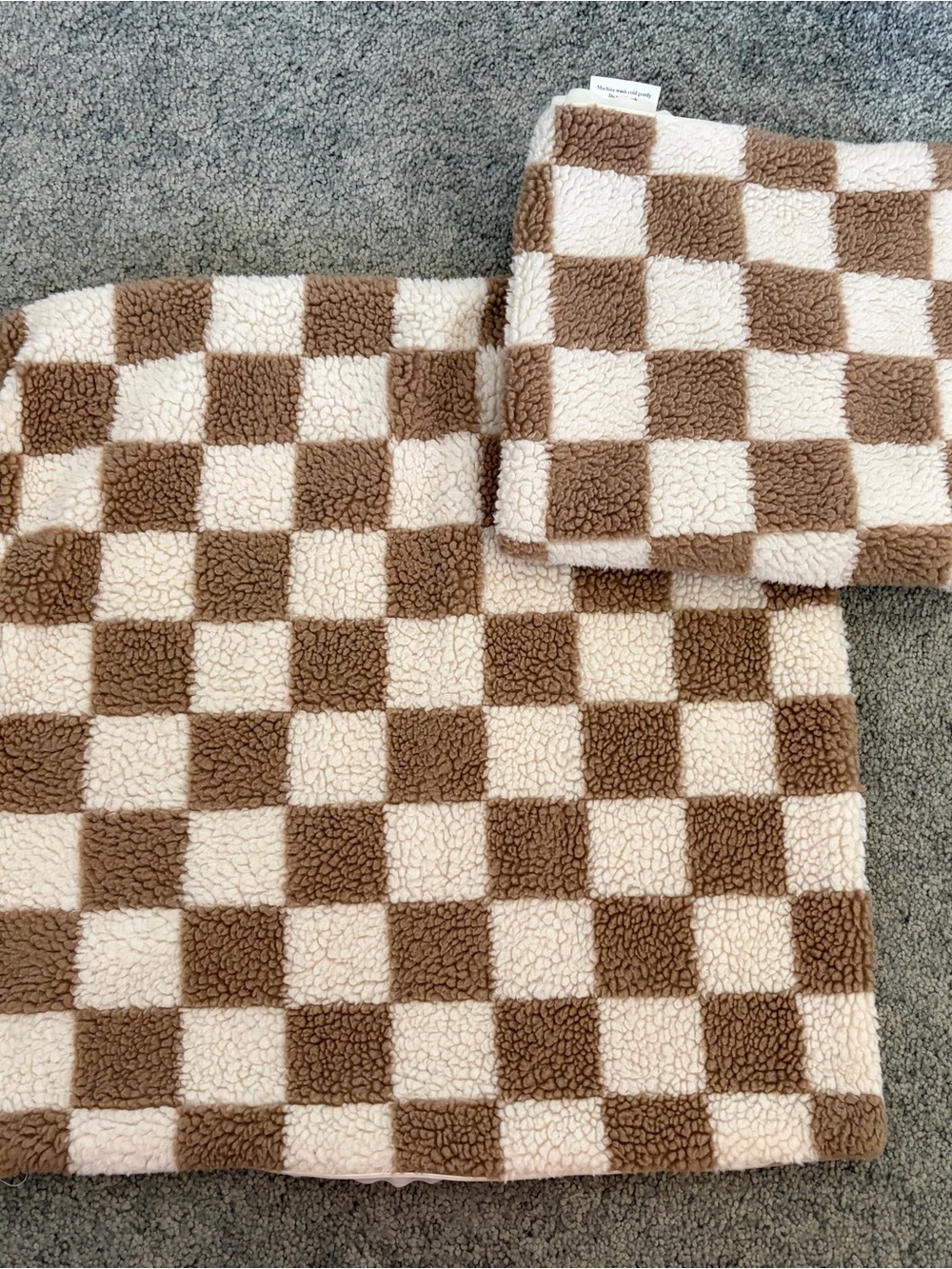 Cozy Checkered Brown and Cream